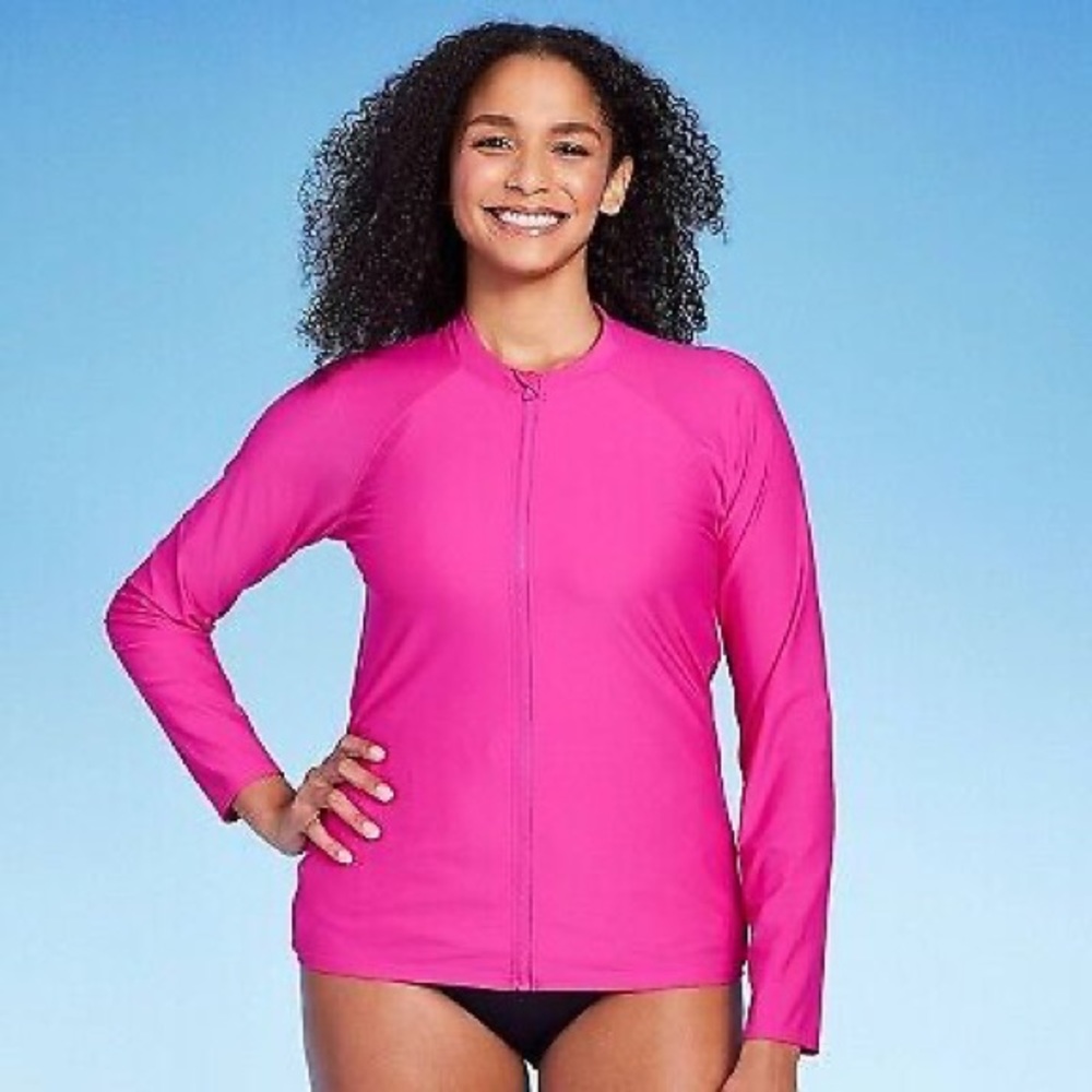 UPF 50 Full Zip Mock Neck Rash Guard